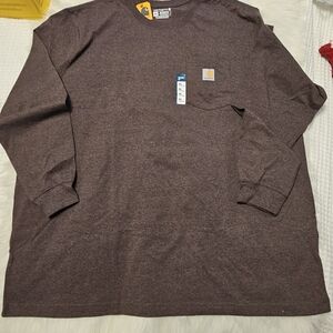 Carhartt Men's Dark Brown Long Sleeve Tee